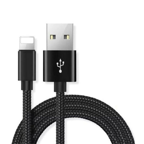 Mobile Phone Cables Usb Smart Charging For Iphone X / 8 Plus 7 6S 5 5S Black