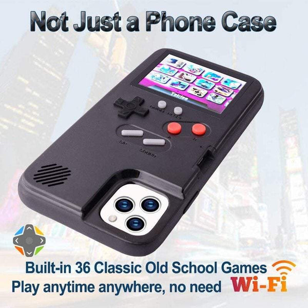 Phone Cases Covers Mobile For Iphone Retro 3D Game Design Style With 36 Mini Games Colour Screen Video Protective 11Pro / Iphone11promax Black