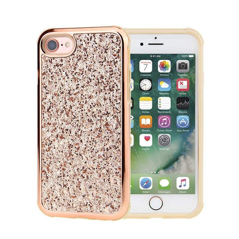 Phone Cases Covers Mobile Shiny And Thin Mixed Hard Pc Protective Shockproof Non Slip Flashing Full Body For Iphone Champagne Gold