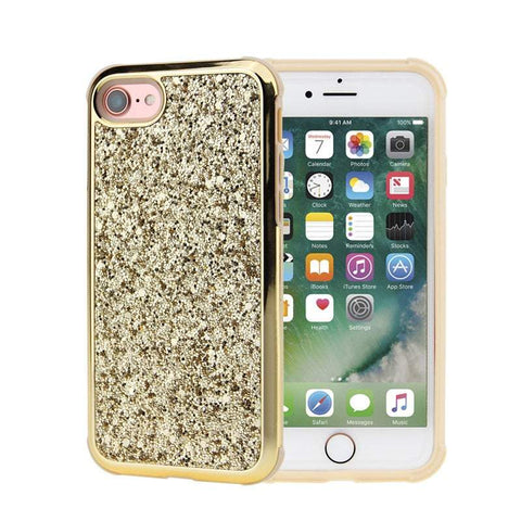 Phone Cases Covers Mobile Shiny And Thin Mixed Hard Pc Protective Shockproof Non Slip Flashing Full Body For Iphone Gold