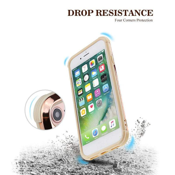 Phone Cases Covers Mobile Shiny And Thin Mixed Hard Pc Protective Shockproof Non Slip Flashing Full Body For Iphone Gold
