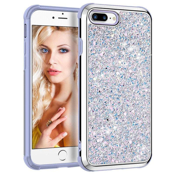 Phone Cases Covers Mobile Shiny And Thin Mixed Hard Pc Protective Shockproof Non Slip Flashing Full Body For Iphone Sliver