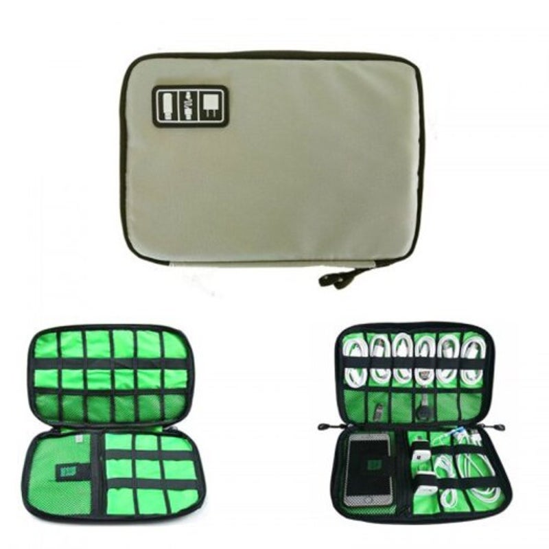 Mobile Phone Data Cable Headphone Charger Digital Storage Bag Multi Function Collection Dark Gray Storage Bags