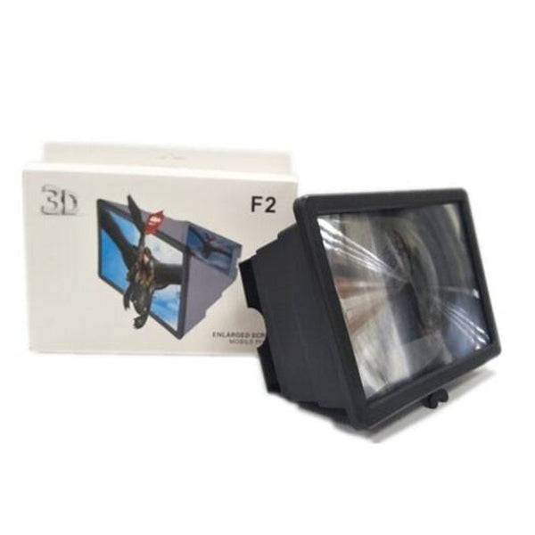 Mobile Phone Screen Magnifier Eyes Protection 3D Retractabl Amplifier Black