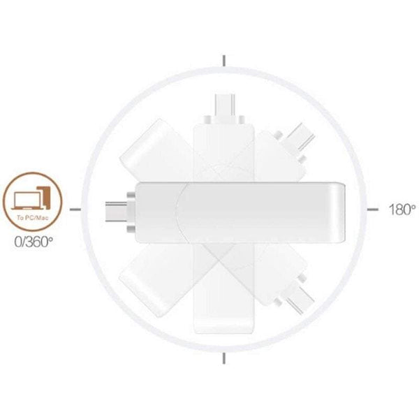 Routers Modems Mobile Phone Usb Flash Drive 3 In 1 Metal Gift Pass Through Portable 128Gb Usb Flash Drives