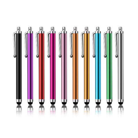 Mobile Phone Random Colour 10 Pcs Stylus Pen Pink Purple Black Green Silver Universal Touch Screen Capacitive For Kindle Ipad Iphone 6 / 6S 6Plus Sams