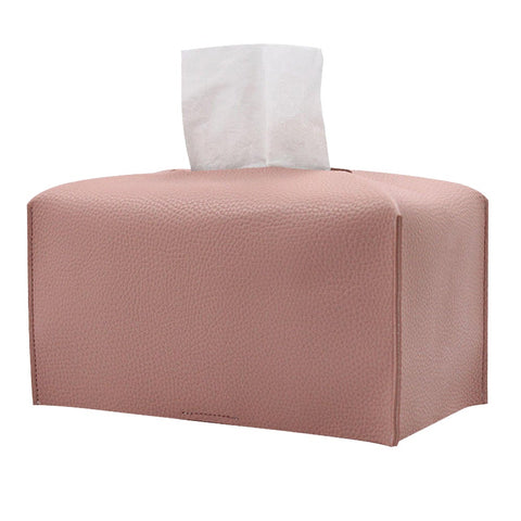 Modern Pu Leather Rectangular Tissue Box Dispenser Paper Storage Holder Napkin