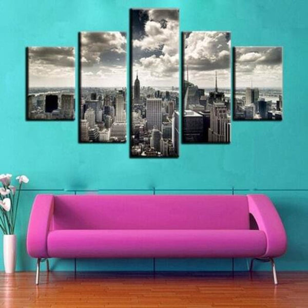 Modern Unframed Prints High Definition Building Wall Art 5Pcs Multi X 8 222Pcs 142Pcs 18Inch No Frame Posters & Prints