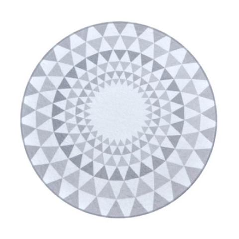 Modern Grey Nordic Round Patterned Rug Living Room Accessories Rugs