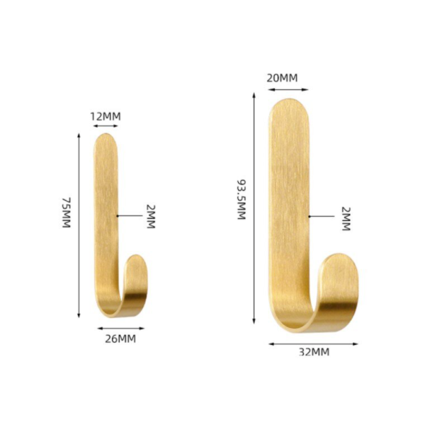 Modern Simple Gold Wall Hooks Storage Organisation Wall Hooks & Hangers