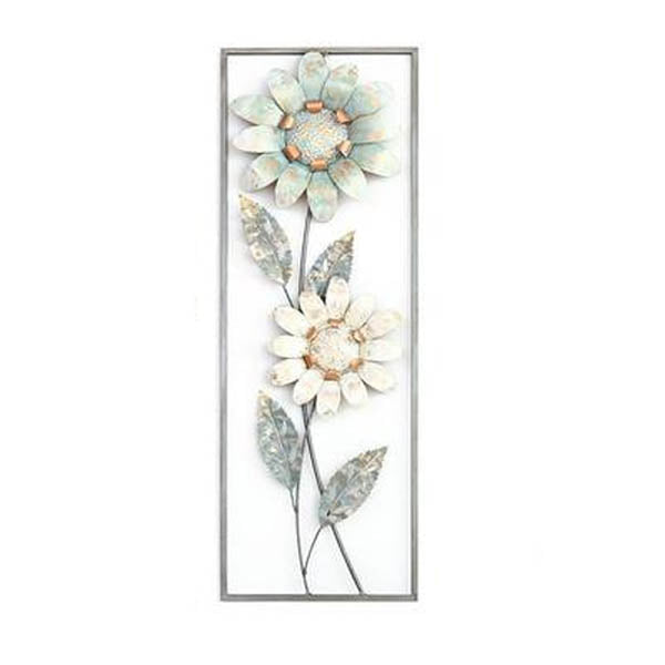 Modern Wrought Iron 3D Flower Or Birds Hanging Wall Decorations Home