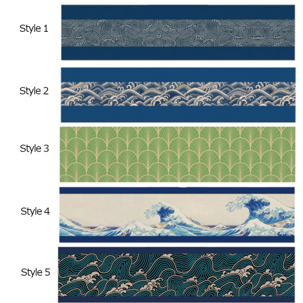 Modern Coastal Blue Wave Dining Table Runner Decor Table Runners