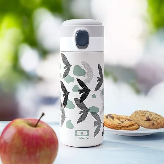 Monbento Mb Pop Graphic 360Ml Insulated Bottle Birds Water Bottles & Vacuum Flasks
