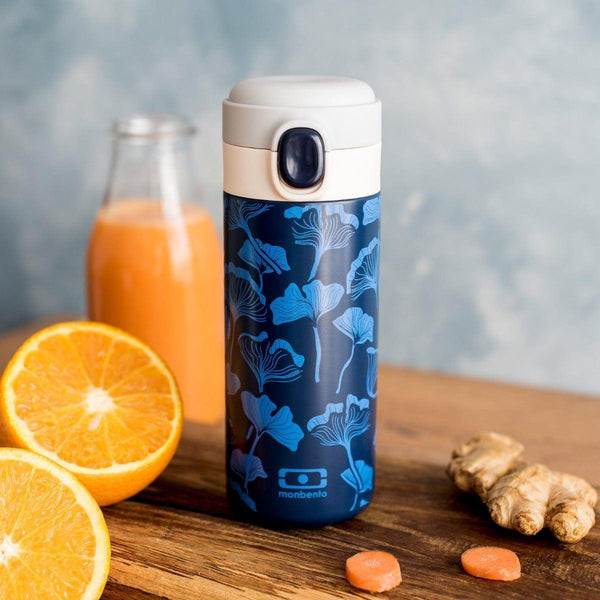 Monbento Mb Pop Graphic 360Ml Insulated Bottle Ginkgo Water Bottles & Vacuum Flasks