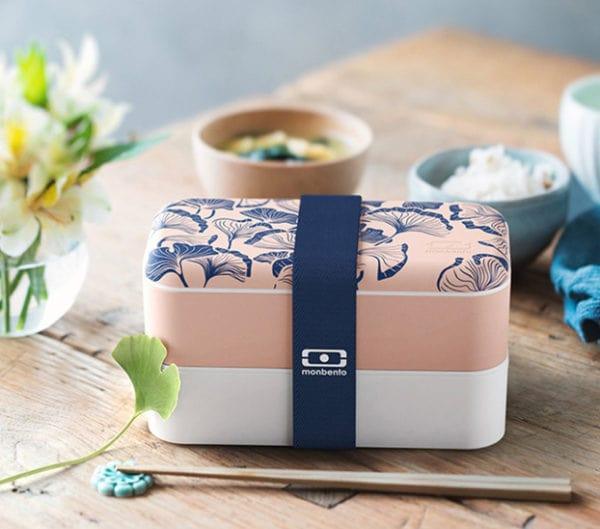 Monbento Original Graphic 1L Bento Box Lunch Ginkgo Bpa Free Airtight Lunchboxes & Bags