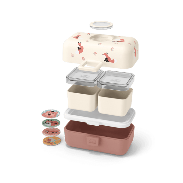 Monbento Tresor Graphic Kids's Bento Box Cinnamon Fox Lunchboxes & Bags