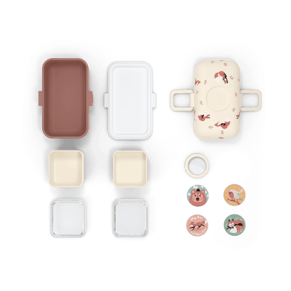Monbento Tresor Graphic Kids's Bento Box Cinnamon Fox Lunchboxes & Bags