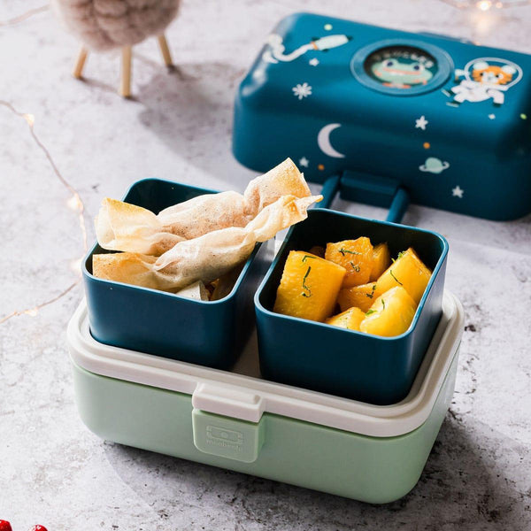 Monbento Tresor Graphic Kids's Bento Box Cosmic Blue Lunchboxes & Bags