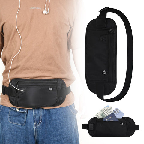 Money Belt For Travel Purse Rfid Slim Passport Holder Pouch To Protect Wallet Bag