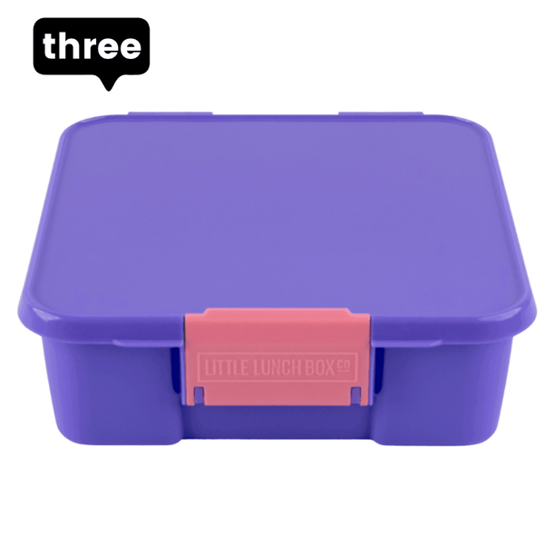 Montii.Co Little Lunch Box | Bento Three Grape Lunchboxes & Bags