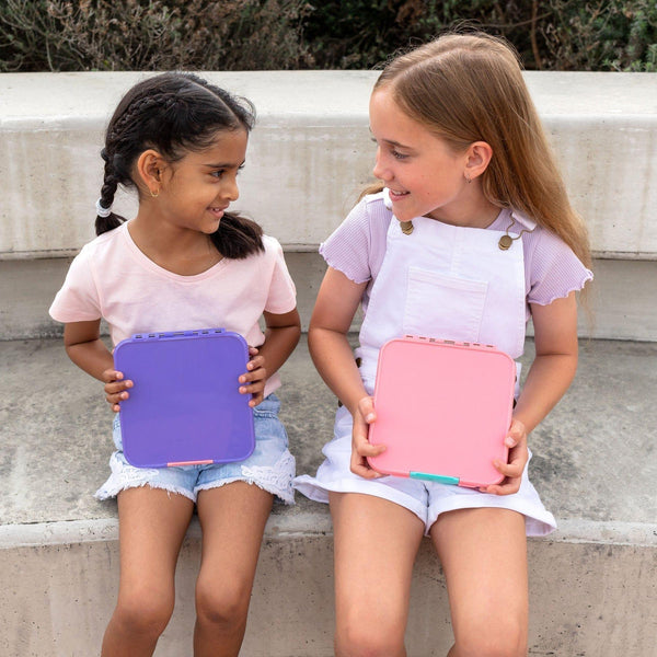 Montii.Co Little Lunch Box | Bento Three Grape Lunchboxes & Bags