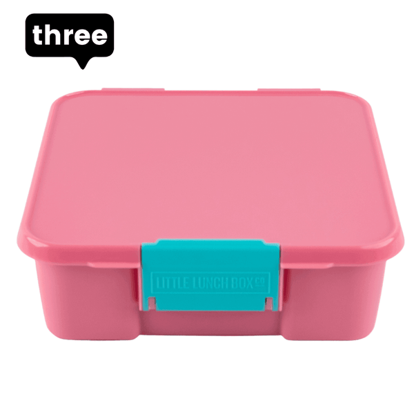 Montii.Co Little Lunch Box | Bento Three Strawberry Lunchboxes & Bags