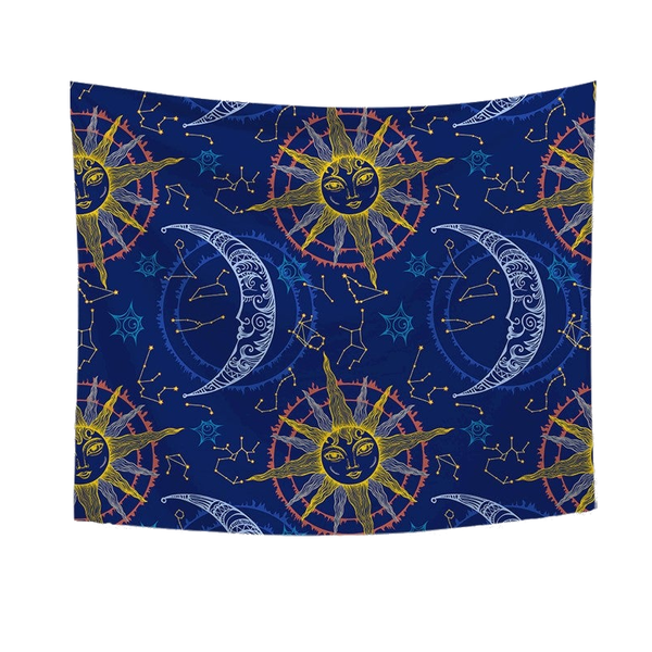 Moon On Wall Tapestry Tapestries