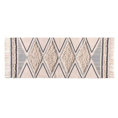 Boho Moroccan Cotton Hand Woven Rug Rugs