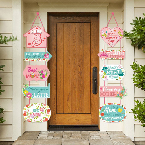 Mothers Day Door Hanging Couplet Ornament Decorate Decoration Seasonal Decorations