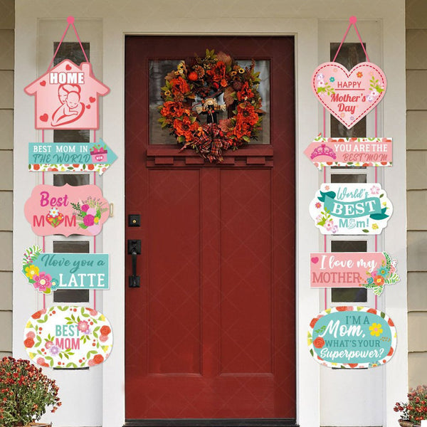 Mothers Day Door Hanging Couplet Ornament Decorate Decoration Seasonal Decorations