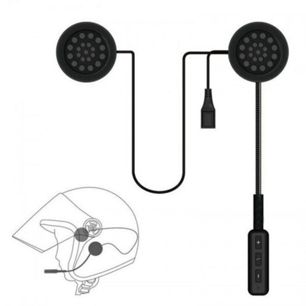 Motorcycle Bluetooth Helmet Earphones Black Wired Earphones