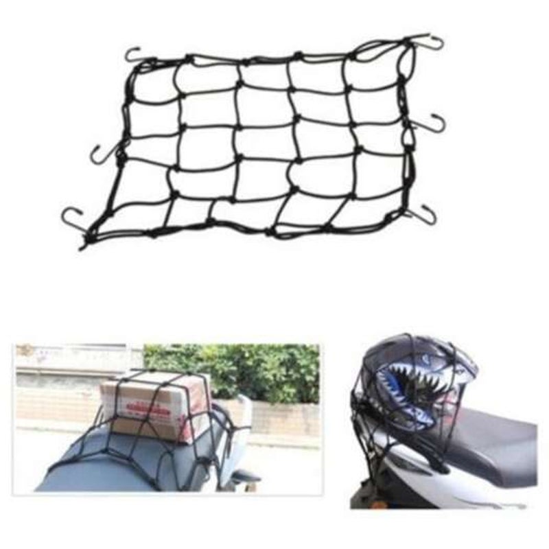 Motorcycle Protective Net Portable Durable Elastic Luggage Storage Black Elastic Cords & Nets