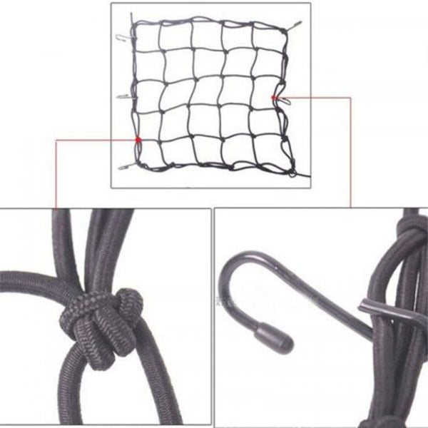 Motorcycle Protective Net Portable Durable Elastic Luggage Storage Black Elastic Cords & Nets