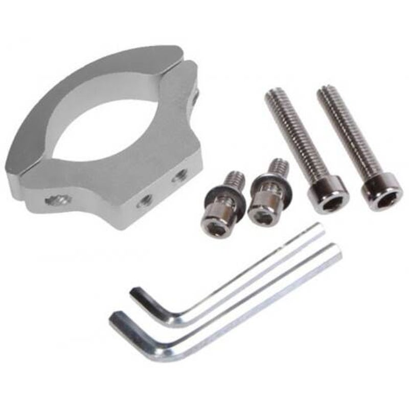 Motorcycle Universal Turn Signal Fork Clamps Mount Light Holder Lamp Bracket Silver Other Motorcycle Accessories