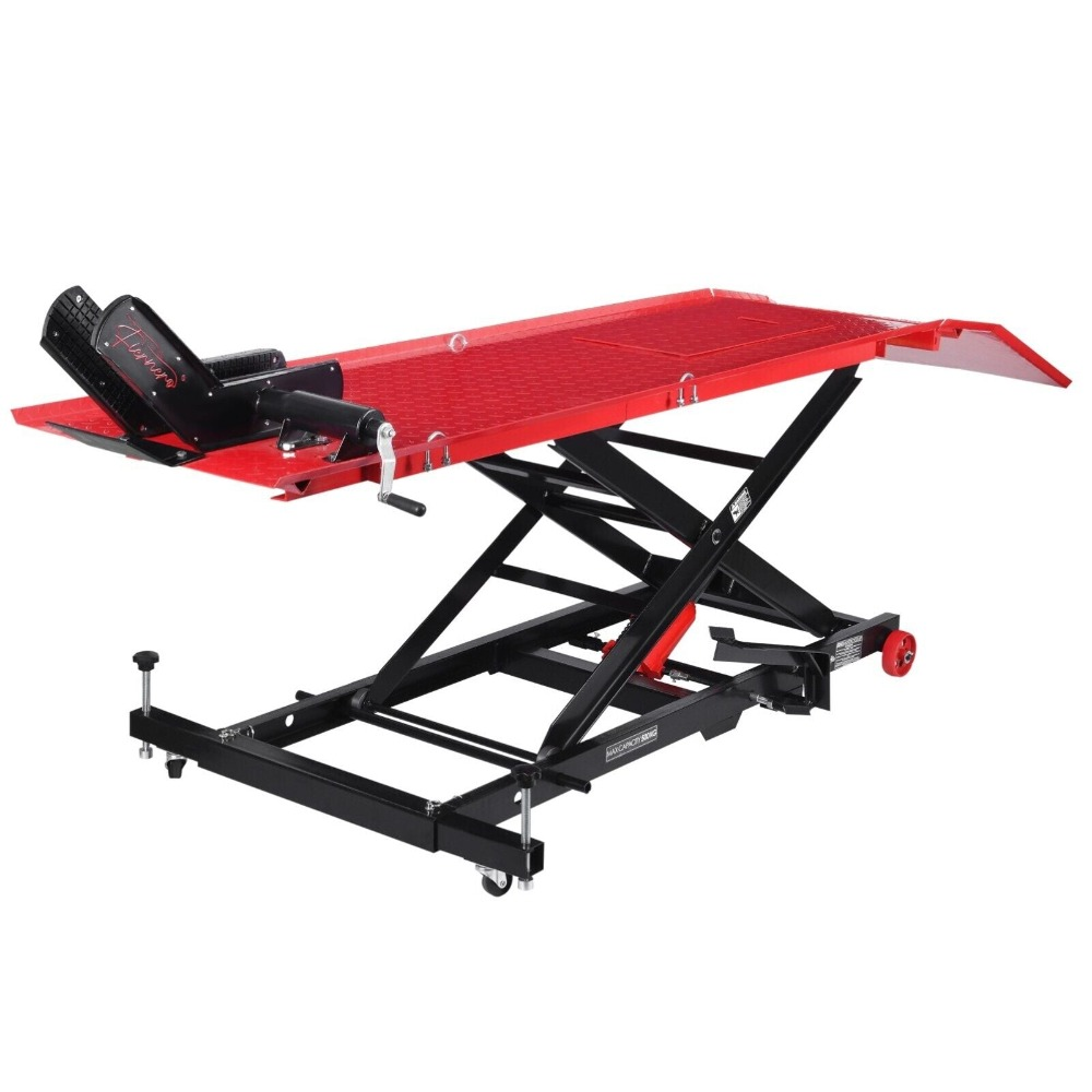 Fiernero Motorcycle Lift Table Hydraulic 500Kg Bike Jack Mechanic Stand Hoist Lifter Motorcycle Lifts & Jacks