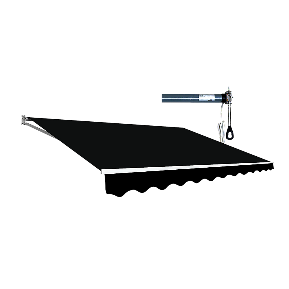 Bariloche Motorised Outdoor Folding Arm Awning Retractable Sunshade Canopy Black 5.0M X 2.5M Awning & Canopy Parts
