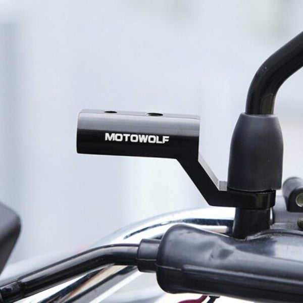 Motowolf Mdl3509 Motorcycle Rearview Mirror Expansion Bracket Holder Mount Black