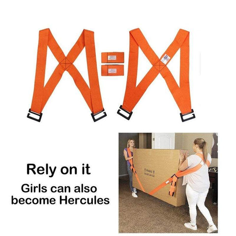 Moving Belts Furniture Team Adjustable Movers And Easy Lifting Of Conveyor Orange Tie Downs & Straps