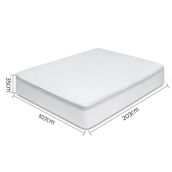 Giselle King Single Size Waterproof Bamboo Mattress Protector Mattress Toppers & Protectors