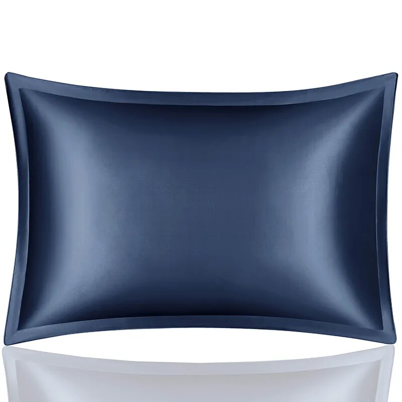 Pillowcase 51X66cm Blue Pure Real Silk For Comfortable Home Pillow Cases