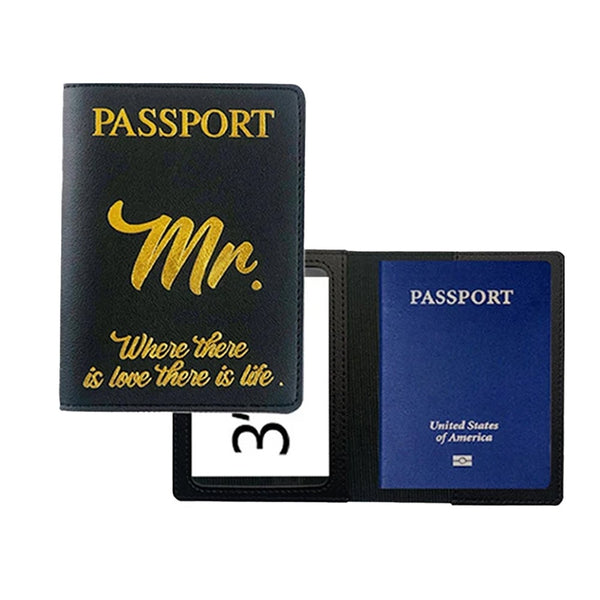 Mr And Mrs Passport Covers Luggage Tags Gift Set