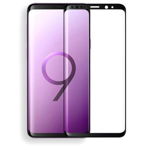 3D Curved Tempered Glass For Samsung Galaxy S9 Black