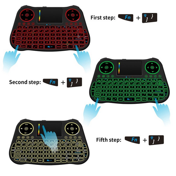 Mt08 2.4Ghz Wireless Membrane Air Mouse Keyboard Green Keyboards & Keypads