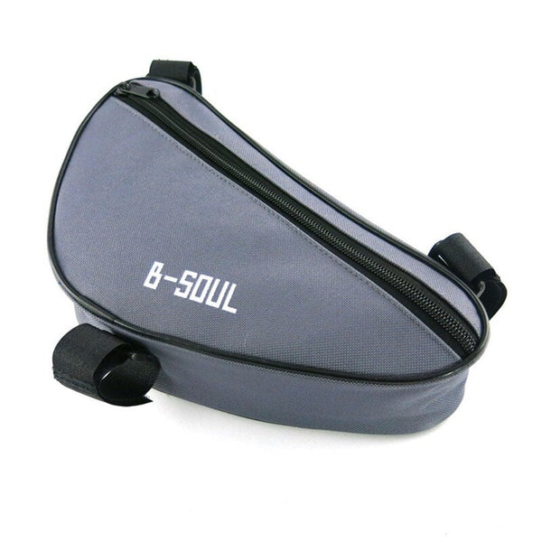 Mtb Front Tube Bag Road Bike Triangle Pouch Pannier For Bicycle Cycling Gray Bags & Panniers
