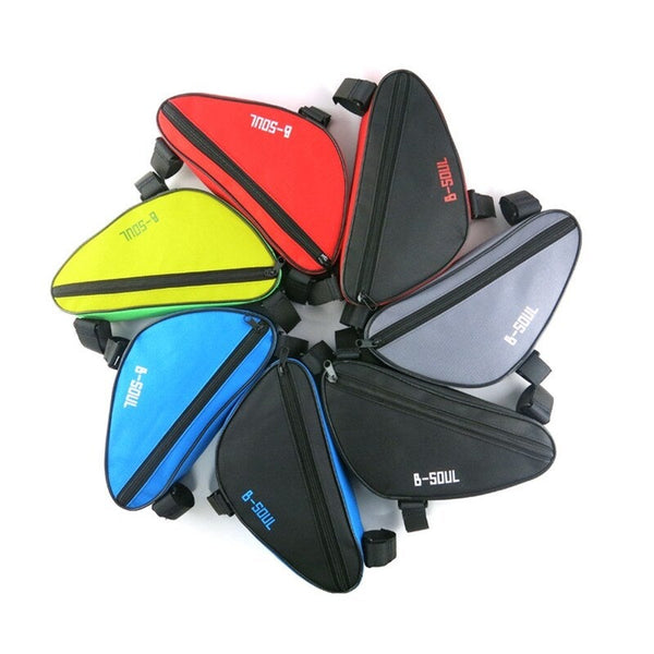 Mtb Front Tube Bag Road Bike Triangle Pouch Pannier For Bicycle Cycling Gray Bags & Panniers