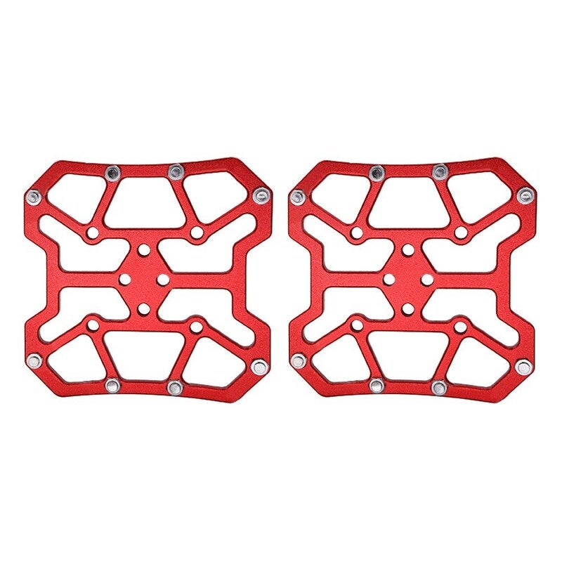 Mtb Mountain Bicycle Clipless Pedal Platform Adapters For Spd Keo Red Pedals