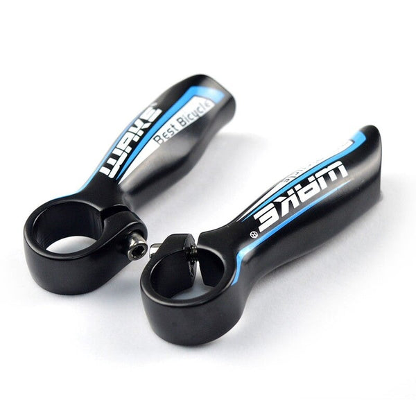 Mtb Mountain Bike Handle Bar Ends Blue Handlebar Grips Tape & Pads