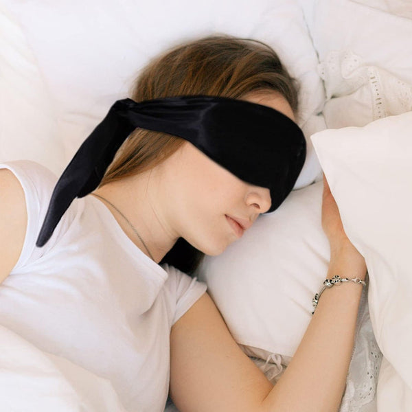 Mulberry Silk Eye Mask Ties Cover Genuine Natural Curved Sleep Eye Masks