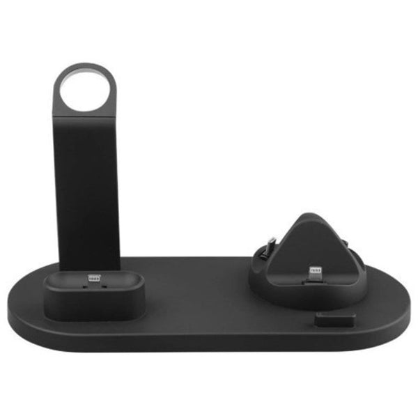 Multi Function 3 In 1 Bracket Charging Stand Watch Mobile Phone Headset Charger Black Chargers & Cradles