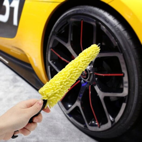 Multi Function Auto Car Wheel Cleaning Brush Yellow